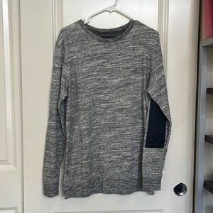 Modern Amusement Men's Long Sleeve Plain Thick Cotton Tee Shirt